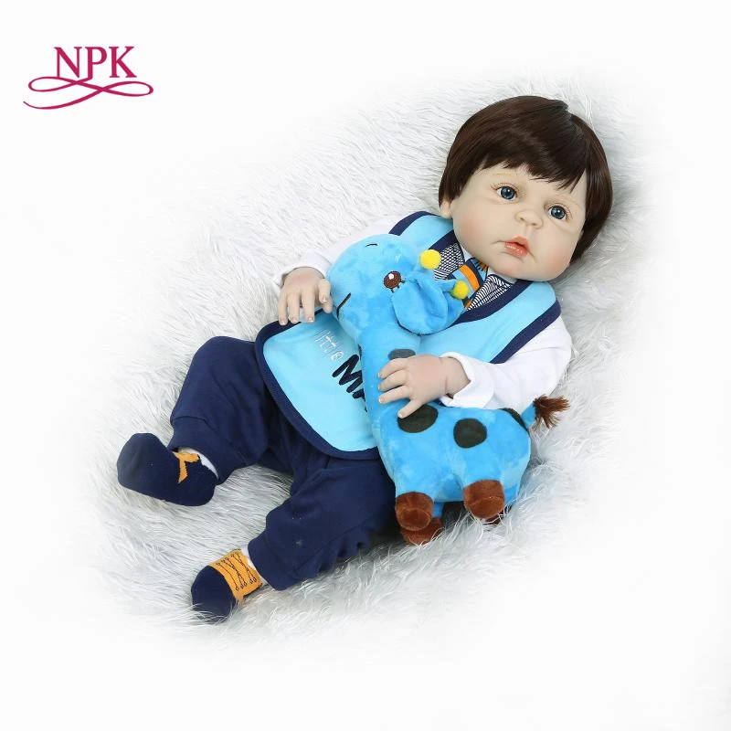 

NPK reborn doll with soft real gentle touch full vinyl BOY doll lifelike newborn baby children Christmas gift for kids