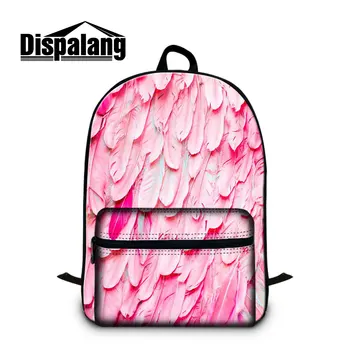 

Dispalang Laptop Backpacks for Men Women Feather Print Kids Casual Travel Bag Student School Bags Simple Notebook Backpack