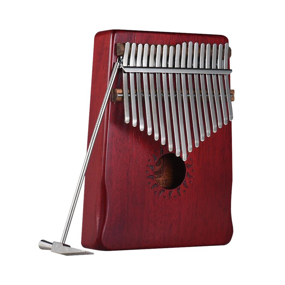 17 Key Portable Kalimba Mbira Thumb Piano Mahogany Solid Wood Musical