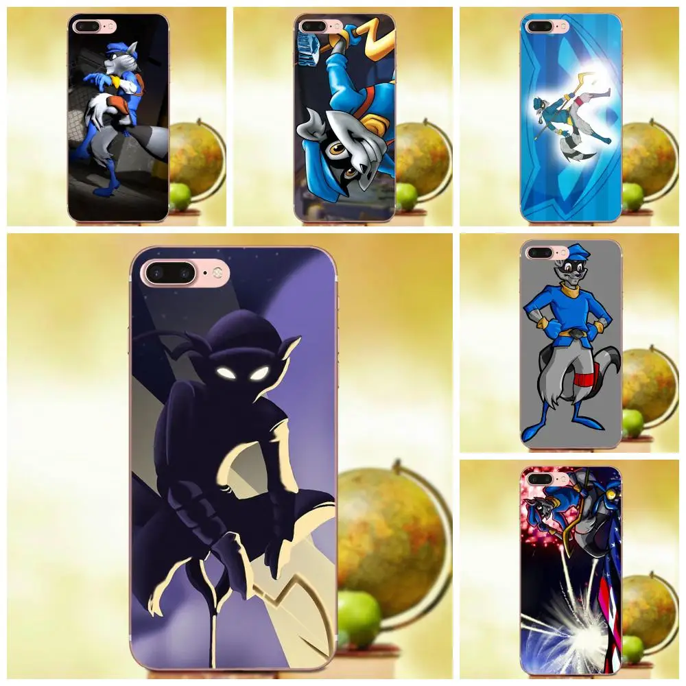 Cool Sly Cooper (синий) мягкие чехлы для телефонов Sony Xperia Z Z1 Z2 Z3 Z4 Z5 compact Mini M2 M4 M5 T3 E3 E5 XA XA1 XZ