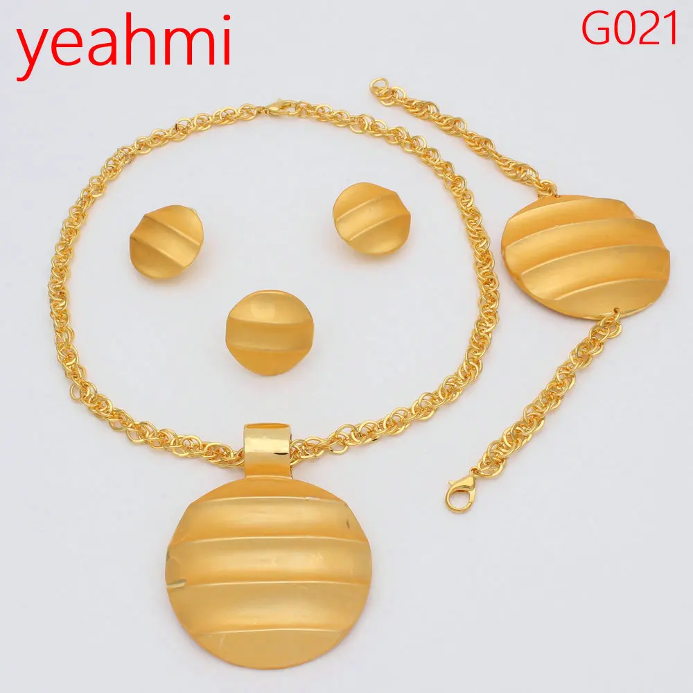 

new fashion india women necklace gold jewelry sets high quality african big jewelry sets bridal jewelry sets G020