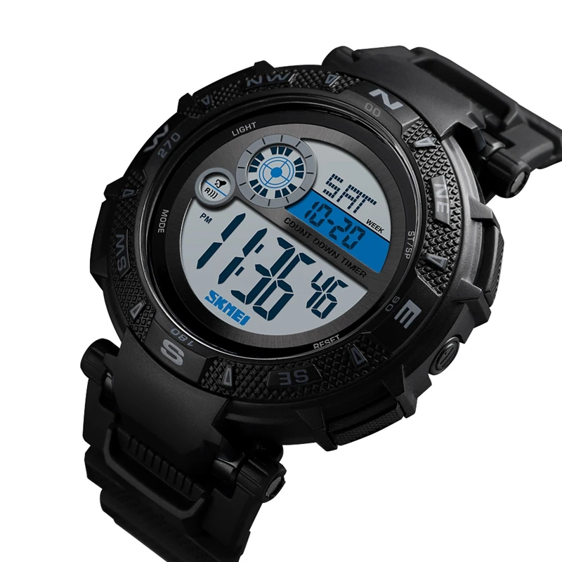 SKMEI Цифровые мужские спортивные часы 50 метров водонепроницаемые часы 1467