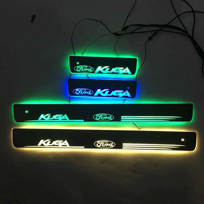 Динамическая Светодиодная лампа для двери KUGA Накладка на порог приветственная