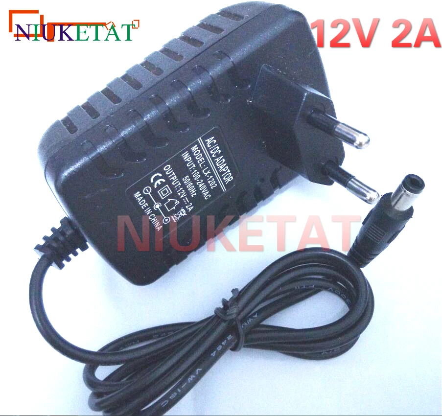 DC 12 В 2A 12V2A AC 100 В-240 В светодио дный Мощность адаптер ЕС plug 5,5*2,5 светодио дный Питание адаптер ЕС plug drive для RGB 2835 Светодиодные ленты - изображение