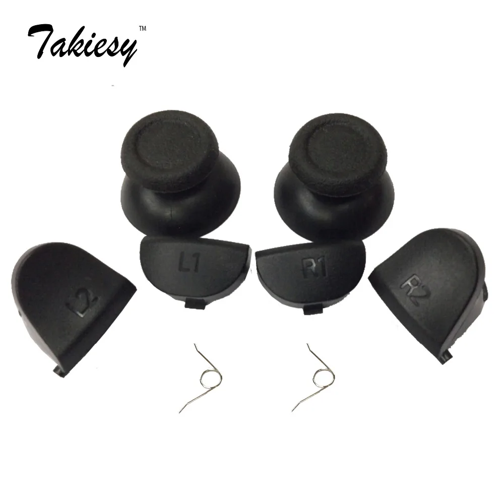 

500 set /lot Black Replacement Full Set Replacement Buttons For PlayStation 4 Controller DualShock 4 L2 R2