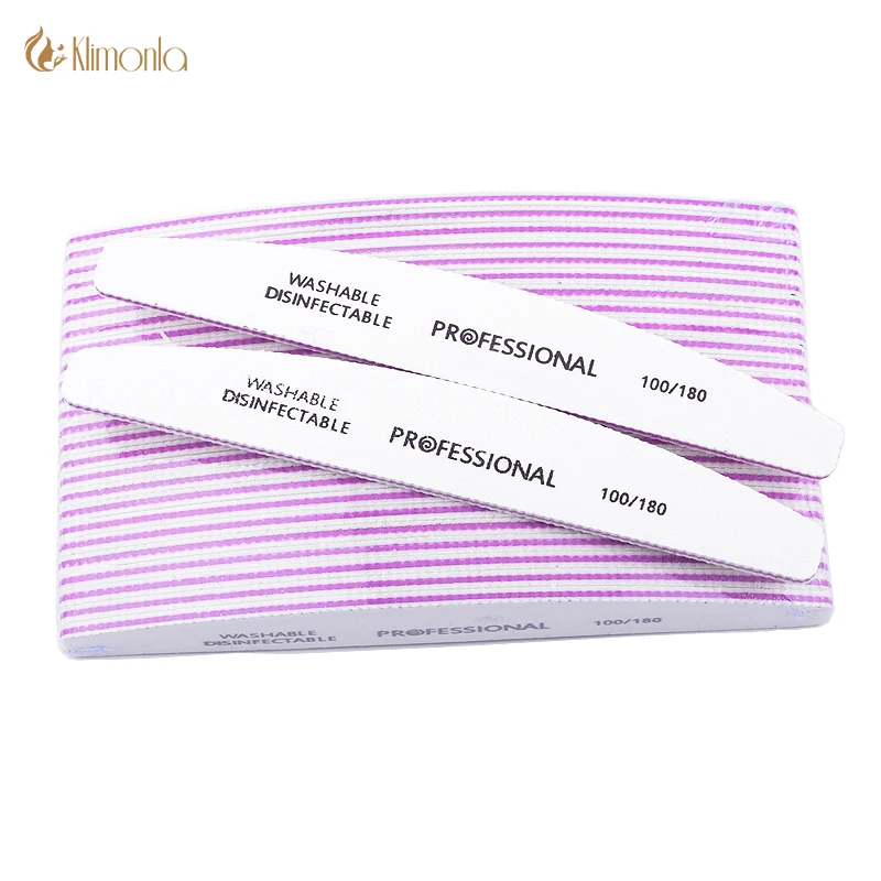 

25pcs/lot 100/180 Nail Art Sanding Buffer Files Double-side Nail File Cuticle Remover Nail Polish Tools For Salon