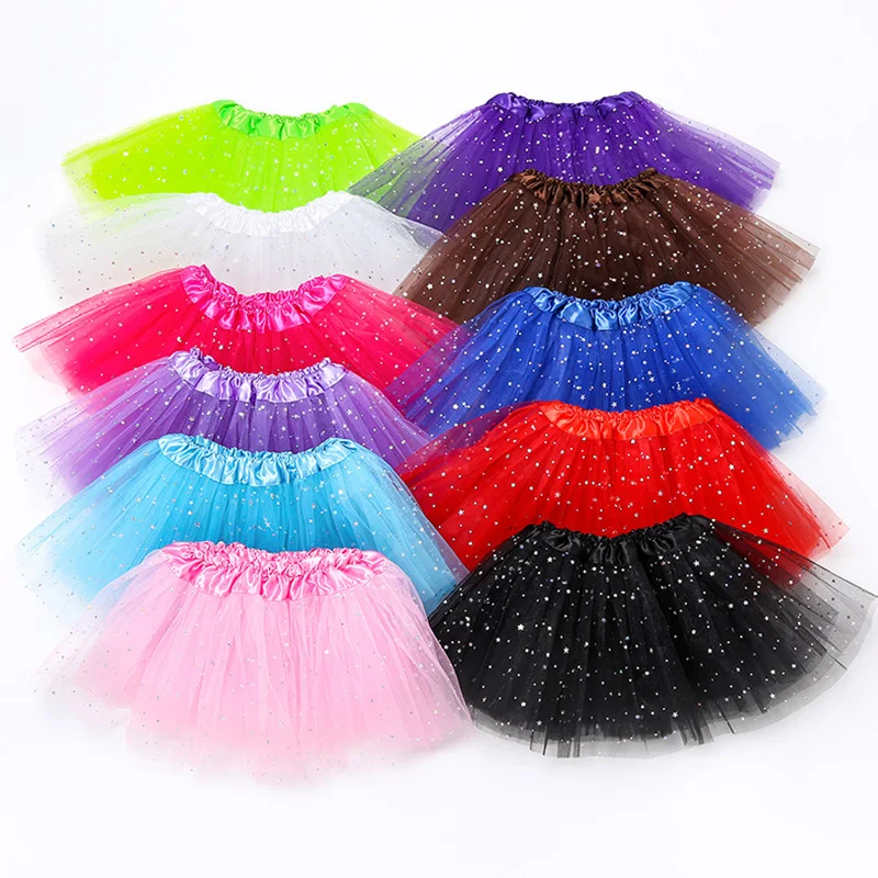 Baby Girls Sequin Stars Tutu Skirt for Toddler Girls Kids Children