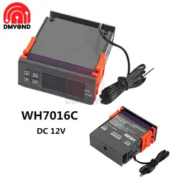 WH7016C DC12V AC220V цифровой ЖК-дисплей электронный регулятор температуры Temp термостат переключатель нагрева и охлаждения с Сенсор зонд