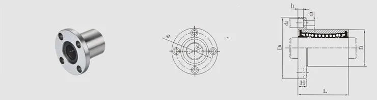 Для LMF8UU Высокая точность 8 мм фланец линейный шариковый подшипник фланец линейный подшипник серии ЧПУ Запчасти