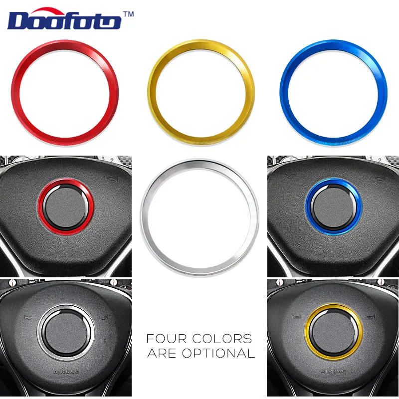 Car Steering Wheel Trim Ring Center Decoration Accessories Cover Styling For Mercedes Benz GLE CLA W203 W204 W205 Circle car interior accessories