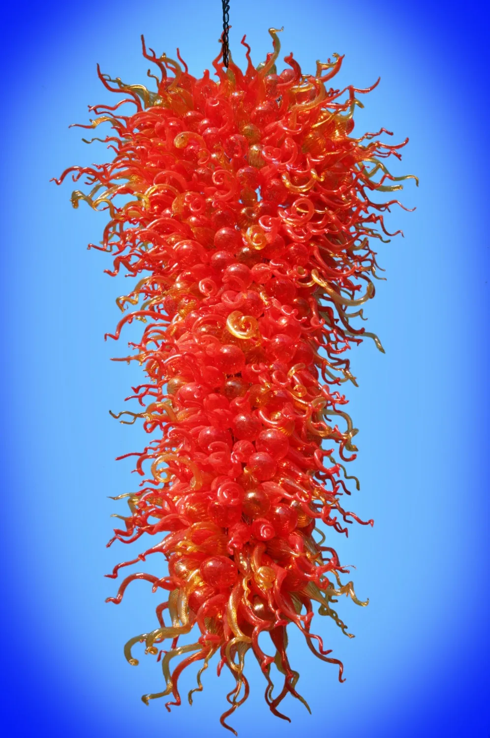 Долина Chihuly стиль красный муранское стекло большие роскошные Висячие