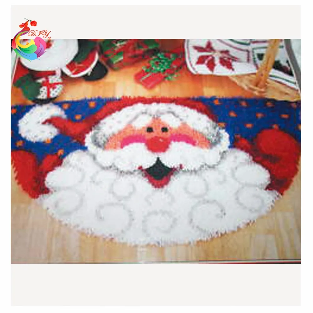 New Year decoration Santa knitting needles Latch hook rug kits tool kit in a suitcase carpets and rugs stair carpet mats