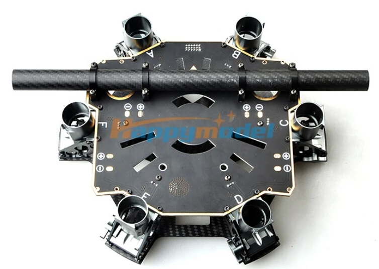 6 Ось углеродного Волокно основной центр доска w/PCB центр доска W/25 мм Поддержка трубки Рамки для DIY складной MultiCopter Hexacopter FPV-системы