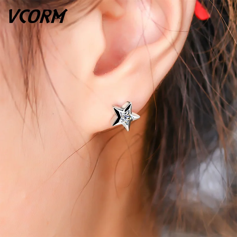 Женские серьги пусеты VCORM из нержавеющей стали корейский серебряный