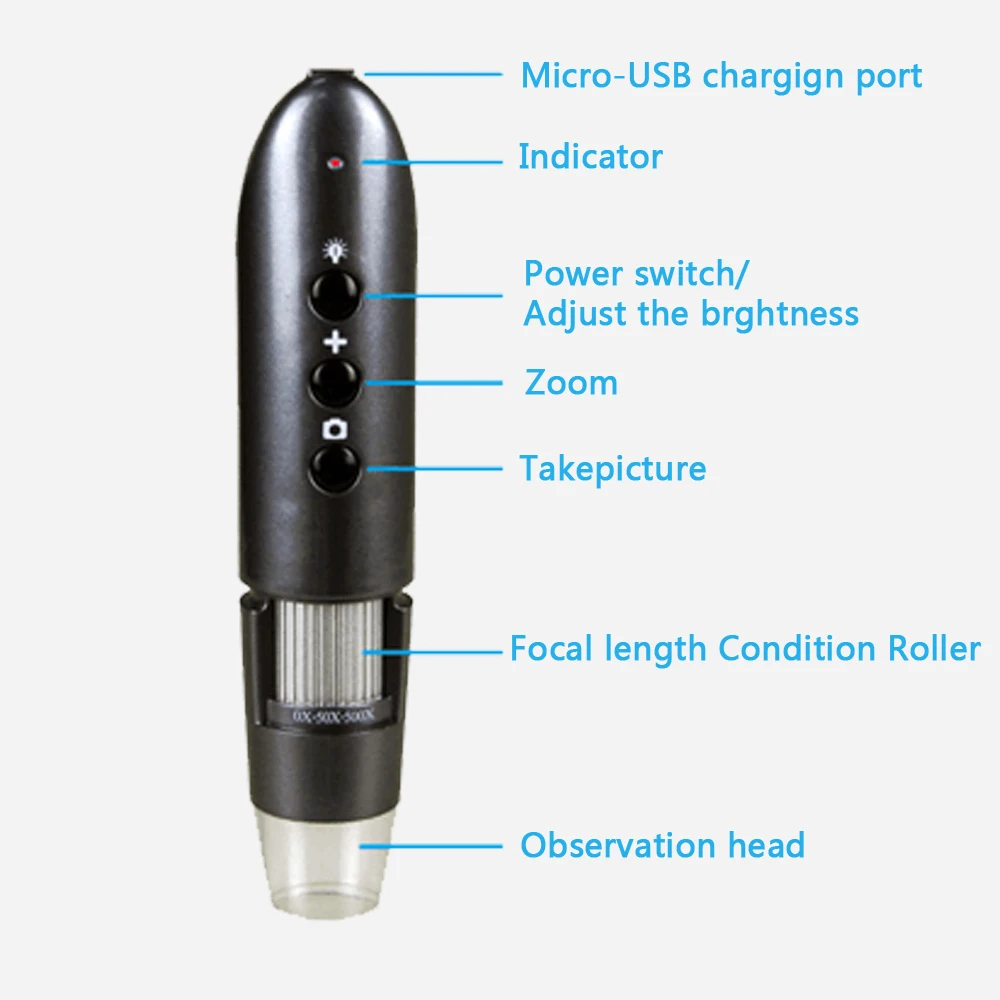800x/1000x/1600x wifi мобильный телефон электронный микроскоп(включая кронштейн) Цифровая лупа подходит для IOS/Android