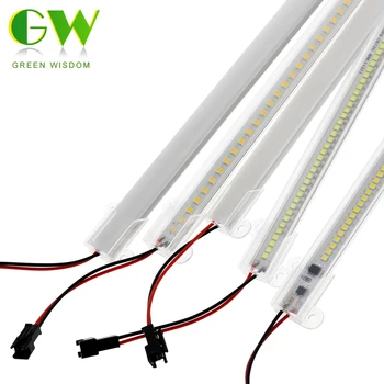 

LED Tube 220V 8W High Brightness 30cm 50cm LED Bar Lights 72LEDs with Milky/Transparent Cover Cabinet Kitchen Energy Saving Lamp