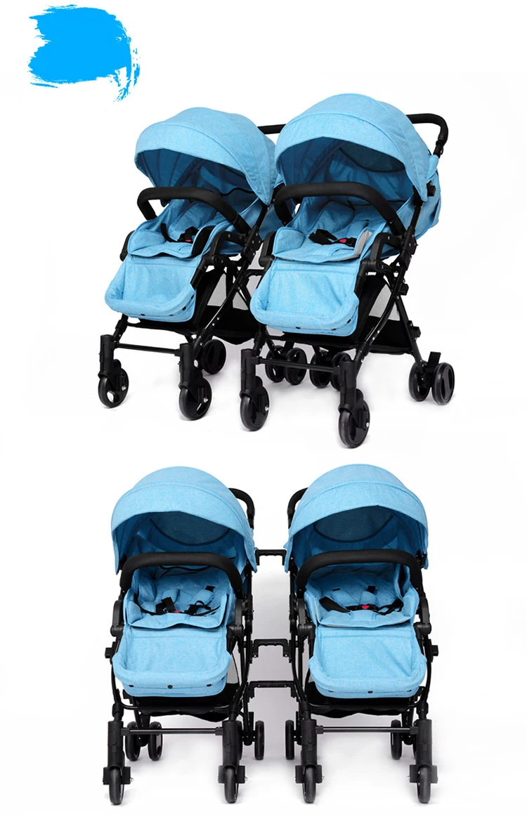 Детская коляска Коляски-близнецы, могут быть использованы отдельно, легкие и удобные для переноски