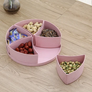

Feiqiong Fruit Snack Storage Box Serving Nuts Tray Food Candy Pastries Container For Party Wedding Snack Plate Box Brand New