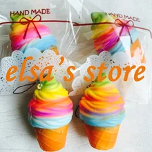 Мягкое опт 50 шт Редкие Мягкие и милые красочные icecream медленно растут с розничной упаковкой детские игрушки телефон ремень