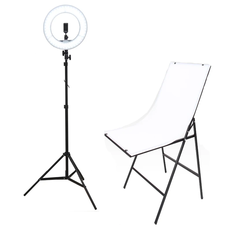 

Photo Table and 240LED Photographic Lighting Dimmable Camera Photo Studio Softbox Phone Video Photography Ring Light 2m Tripod