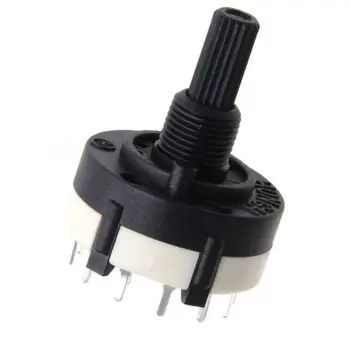 

2PCS AC 125V RS26 1 Pole Position 12 Switch Band Rotary Channel Thread Plastic