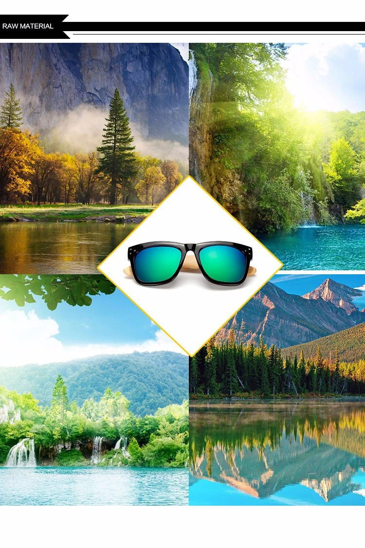 UCOOL Vintage Bamboo Leg Sunglasses Women Classic Brand Designer UV400 Wooden Sun Glasses Colorful Coating Mirror Points (2)