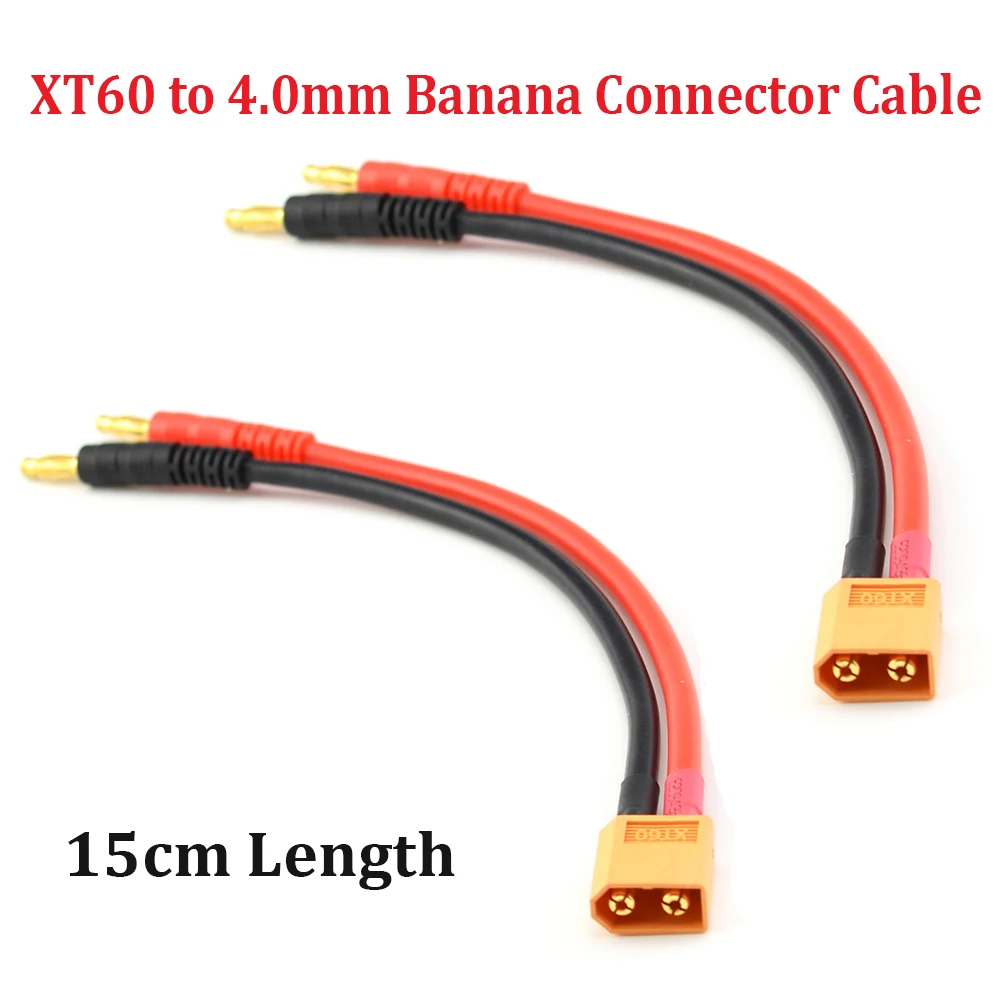 

15cm 150mm XT 60 XT60 To 4.0 Banana Plug Balance Charge Cable For Rc Helicopter