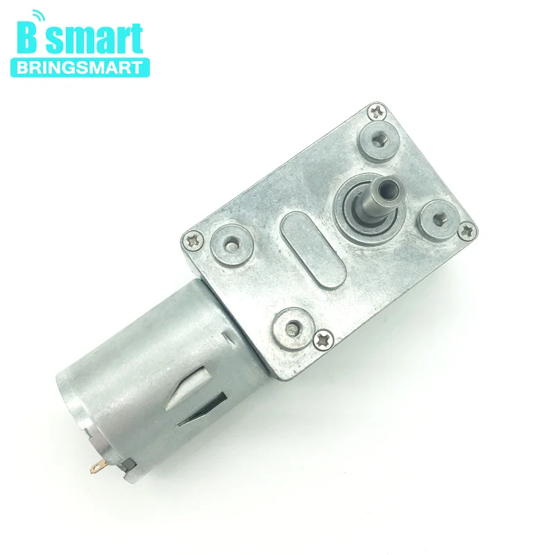

Bringsmart JGY-370 High Torque12v DC Worm Gear Motor 3-210rpm Reversed 24v Self-lock Mini Reduction Box Micro tools