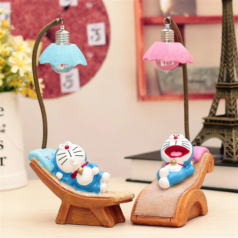 

Lovely Doraemon Cartoon Robot Cat Resin Craft Led Night Light Kids Home Decor Table Lamp Ornaments Birthday Wedding Xmas Gifts