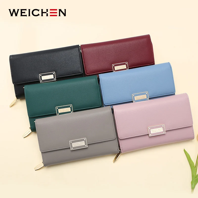 WEICHEN 2019 New Multi-functiona Ladies Shoulder Bag & Clutch Big Capacity Leather Female Wallet Purses Messenger Bag Women NEW