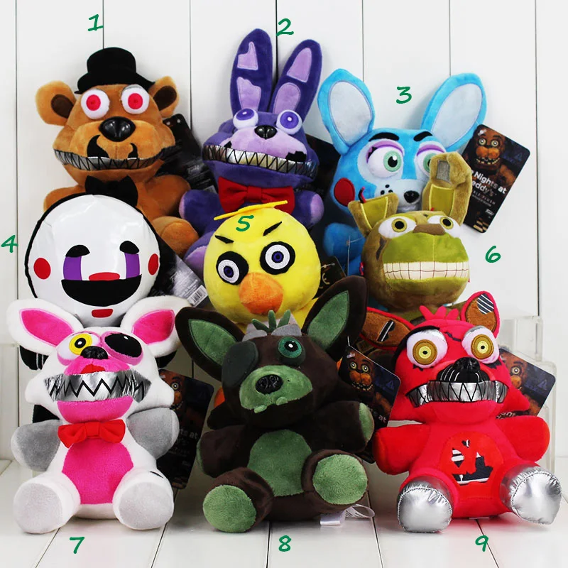20 см Five Nights At Freddy's 4 FNAF Freddy Fazbear плюшевые игрушки куклы Фигурки 5 шт./лот|five nights|freddy