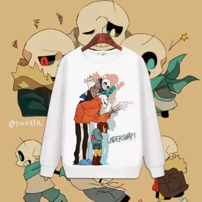 Худи с принтом «Undertale Sans Skull Brother»; флисовые топы унисекс с длинными рукавами в стиле хип-хоп; толстовки с капюшоном в виде скелета на осень - Цвет: 4