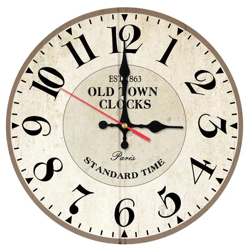 Top sale wooden wall clock clocks home decor still life living room