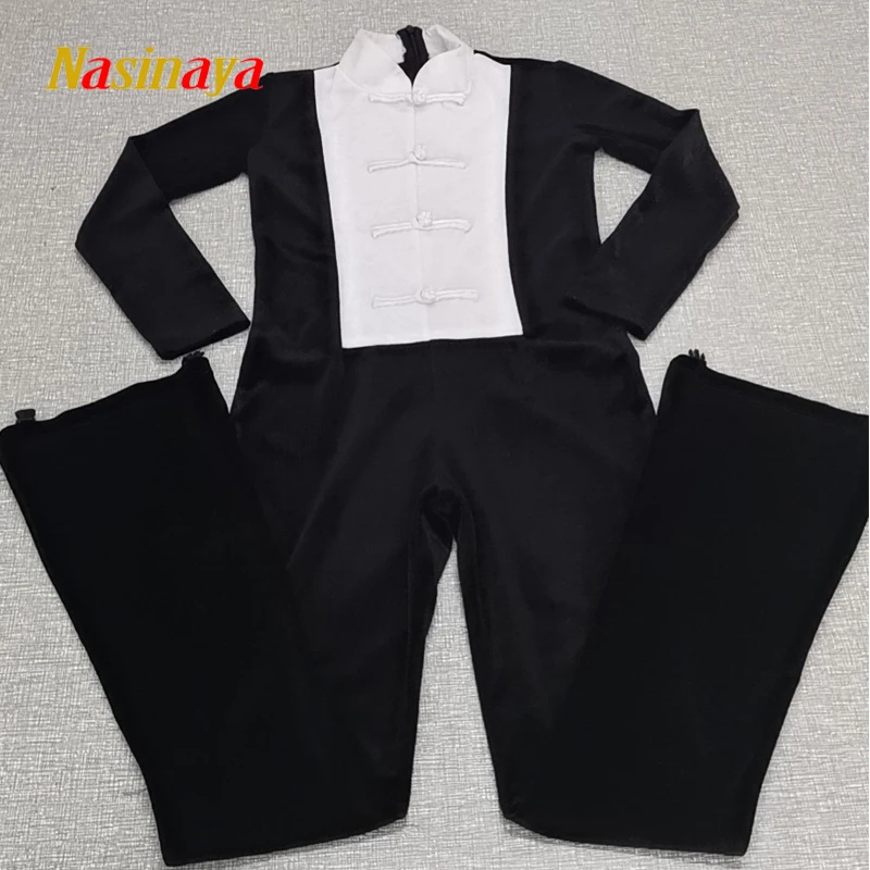 

Nasinaya Boys Man Figure Skating Performance Clothing Customized Competition Ice Skating Leotard Kids Elastic Velvet Classical