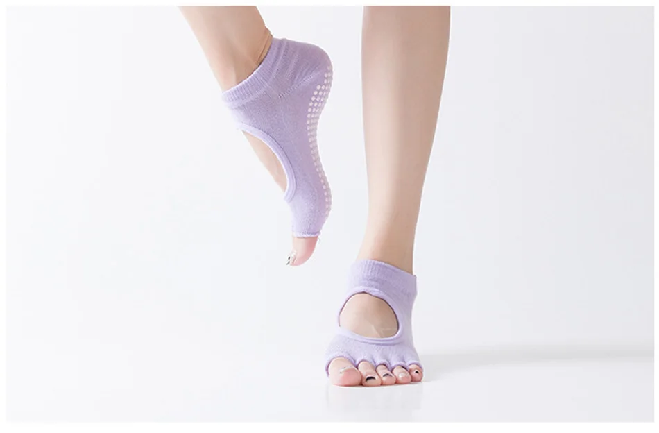 Стоящая 1 пара женских носков для йоги нескользящие женские носки для занятий фитнесом и пилатесом профессиональные тапочки защитная накладка для танцев
