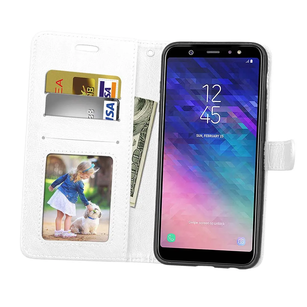 Кожаный чехол для Samsung Galaxy A6 plus A8 A8/A9 Star 2018 20 шт./лот 3 карты +