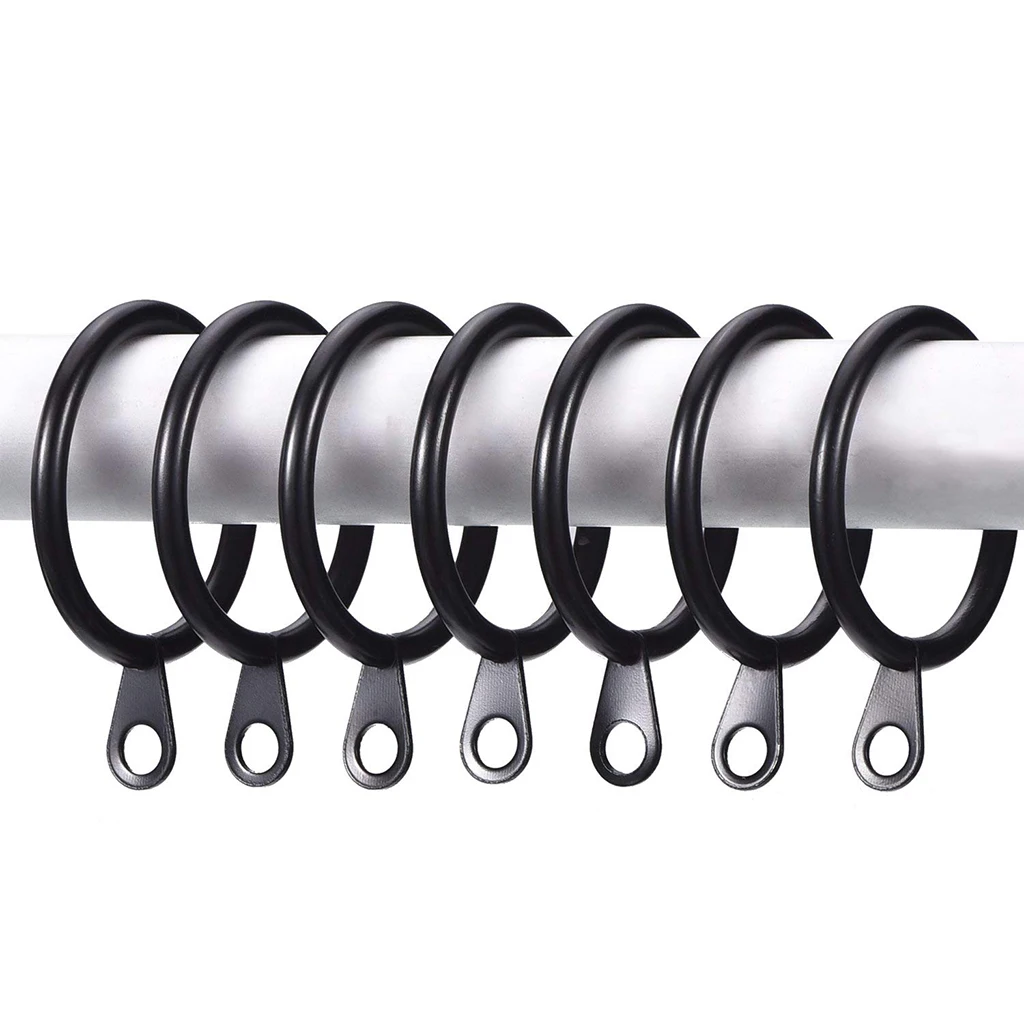 10PCS Strong Metal Drapery Window Curtain Ring Rustproof Bath Curtain Rod Clips, 28/32/38/45mm Diameter