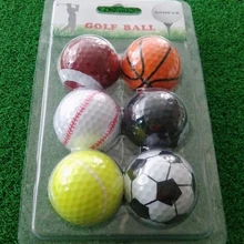 6 шт в упаковке забавная Спортивная тематическая Корзина мяч/настольный мяч/регби/Футбол/Бейсбол/теннис мяч для гольфа