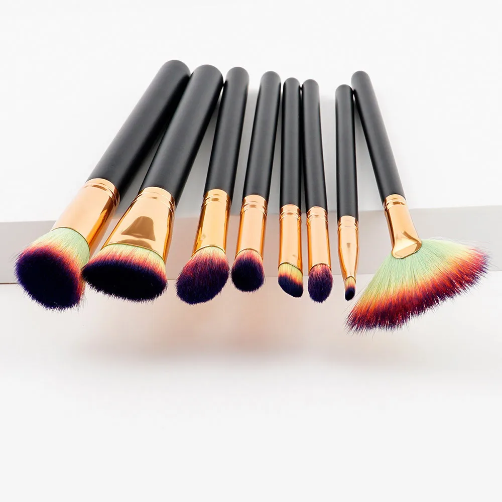 

8pcs/set Makeup Brush Set tools Make-up Toiletry Kit Wool Make Up Brush Set brochas maquillaje косметика W510