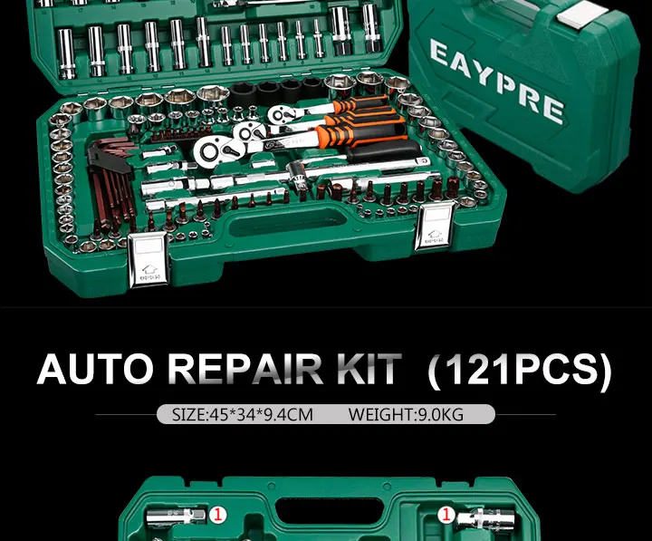 121 шт. Инструменты для ремонта автомобилей механик набор инструментов гнездо гаечные ключи инструменты для авто, Двусторонняя отвертка