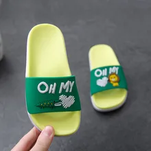 Cute Cartoon Teen Slippers Baby Shoes 2019 Beach Flip Flop Kids Slippers Candy Color Soft Girls Shoes Toddler Summer For Boys