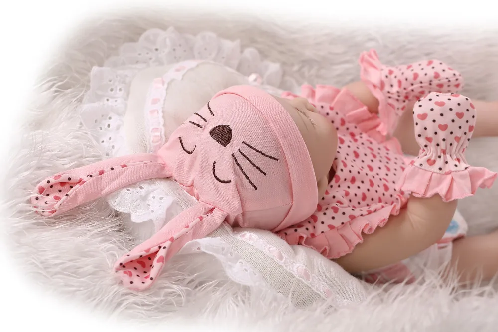 2" кролик ребенок полный Силиконовый Reborn куклы игрушки прекрасный подарок на день рождения для ребенка ребенок Купаться Душ игрушки