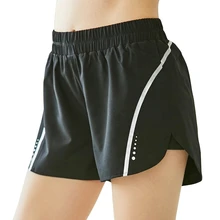 Для женщин эластичный пояс быстросохнущая ультра мягкие свободные Fit фитнес тренировка, Упражнение Шорты для с Скрытая карман телефона