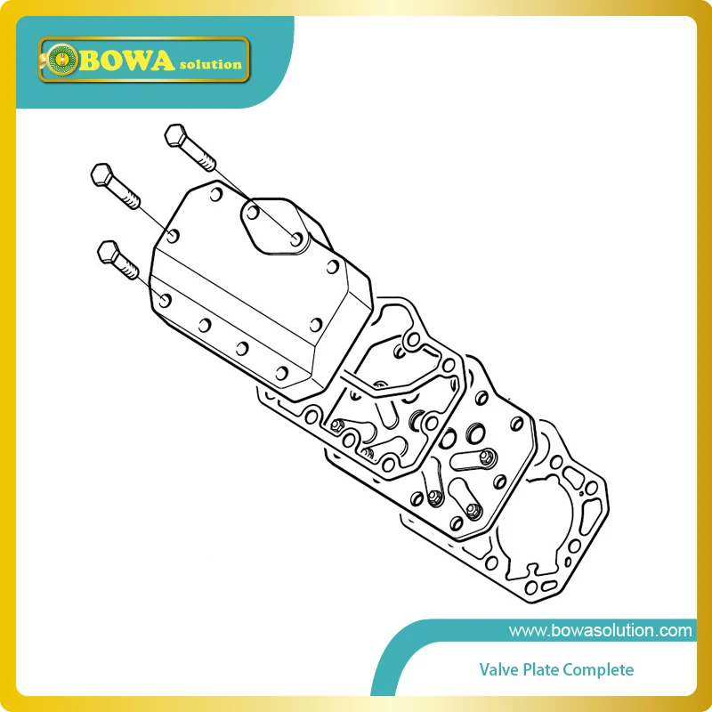M4 Dia.60 valve plate for 8HP and 12HP compressor and interchangeable with Bitzer 4TCS-8.2 and 4TCS-12.2