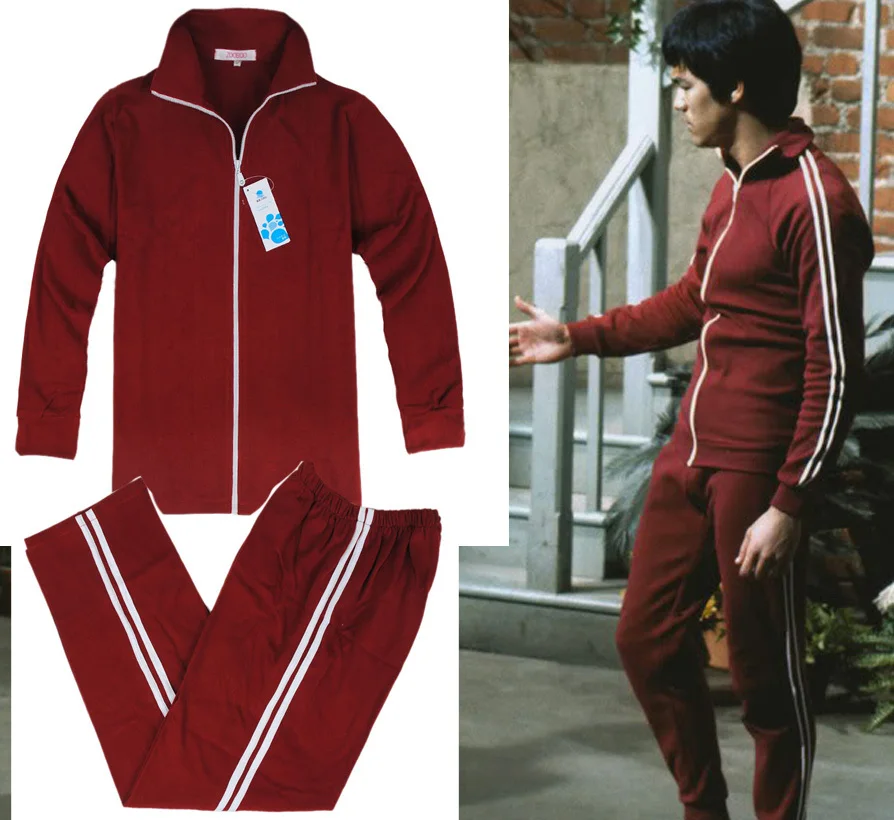 

Bruce Lee Kung Fu Uniform Long Street Movies Tracksuit Jeet Kune Do Chinese Vintage Uniform Wingchun Clothes