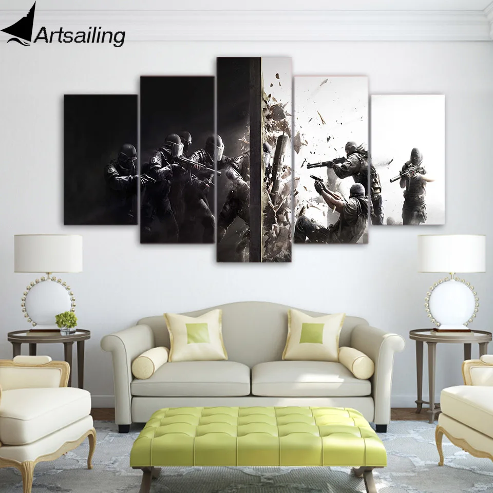 5 шт. картины на холсте Радуга|painting for living room|prints paintinghd prints |