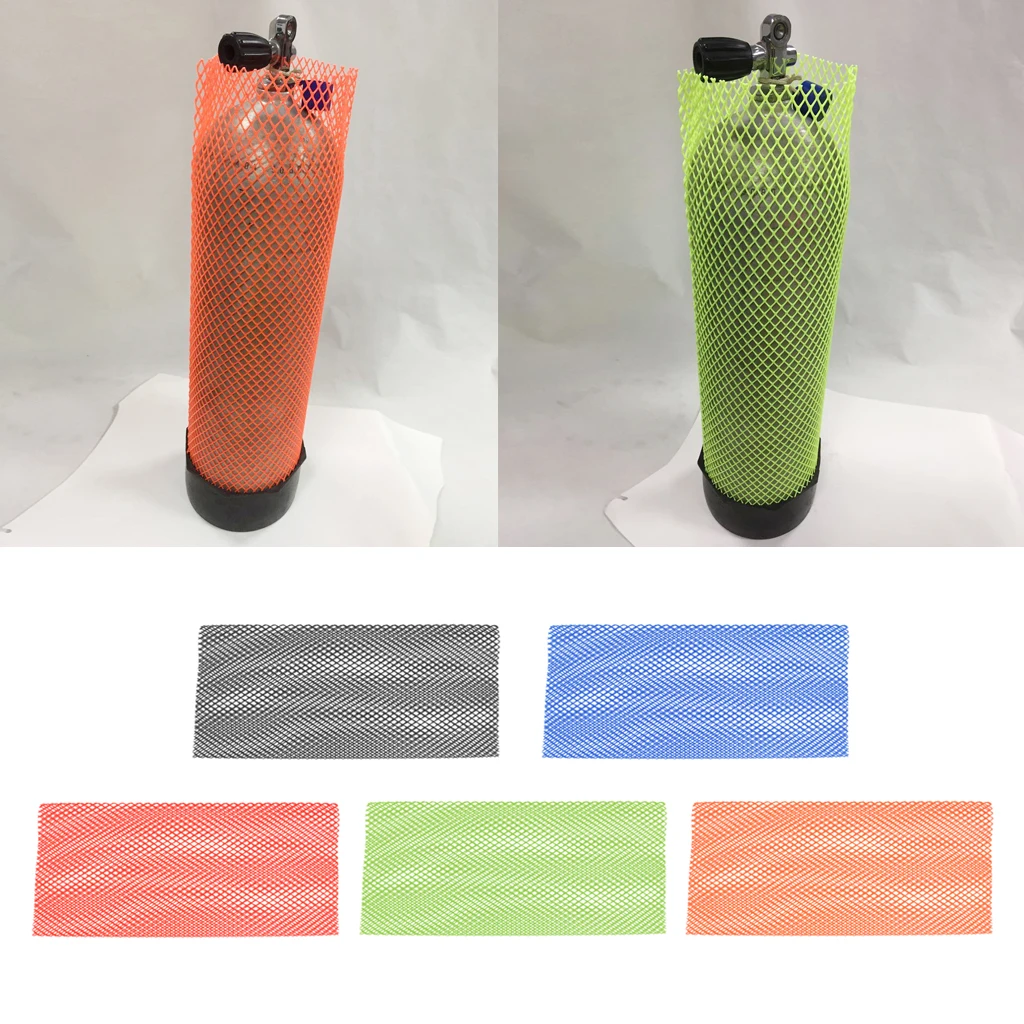 

Durable Scuba Diving Tank Mesh Anti-scratch Snorkeling 7.25-8inch Cylinder Net Protector Reusable Dive Tank Protective Sleeve