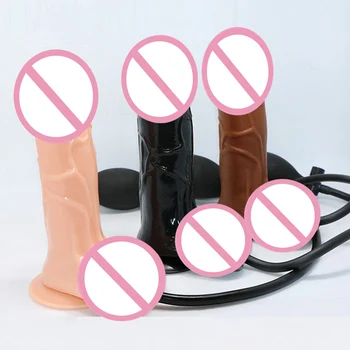 Women Orgasm Huge Inflatable Plug Suction Cup Penis Dildo Plug Anal Sex Toys SN-Hot 5