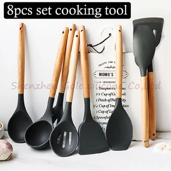 

8Pcs/set Silicone Cooking Tools Drinking Kitchen Kitchenware Dinnerware Tableware Accessories Supplies Gear Stuff Product