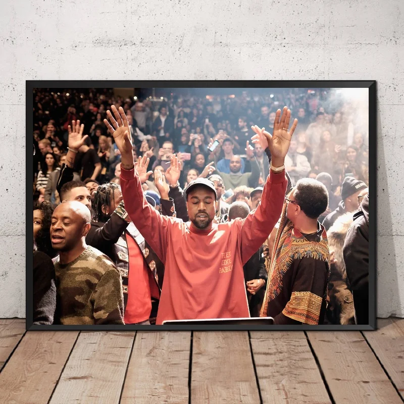 АРТ ПРИНТ плакат росписи Kanye West Madison Square Garden No Frame